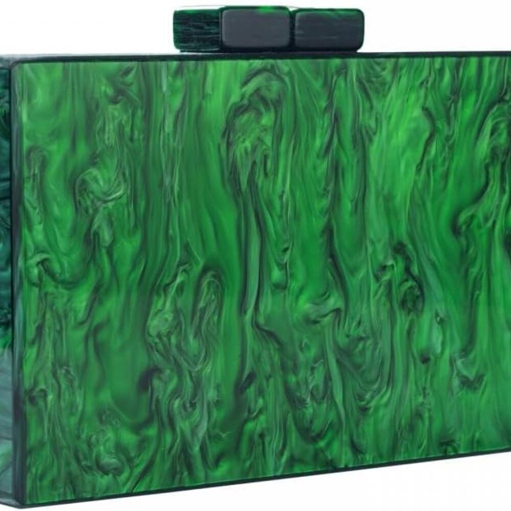 EROGE Acrylic Clutch Purse Perspex Box Colorful Geometric Design Handbags for Wo